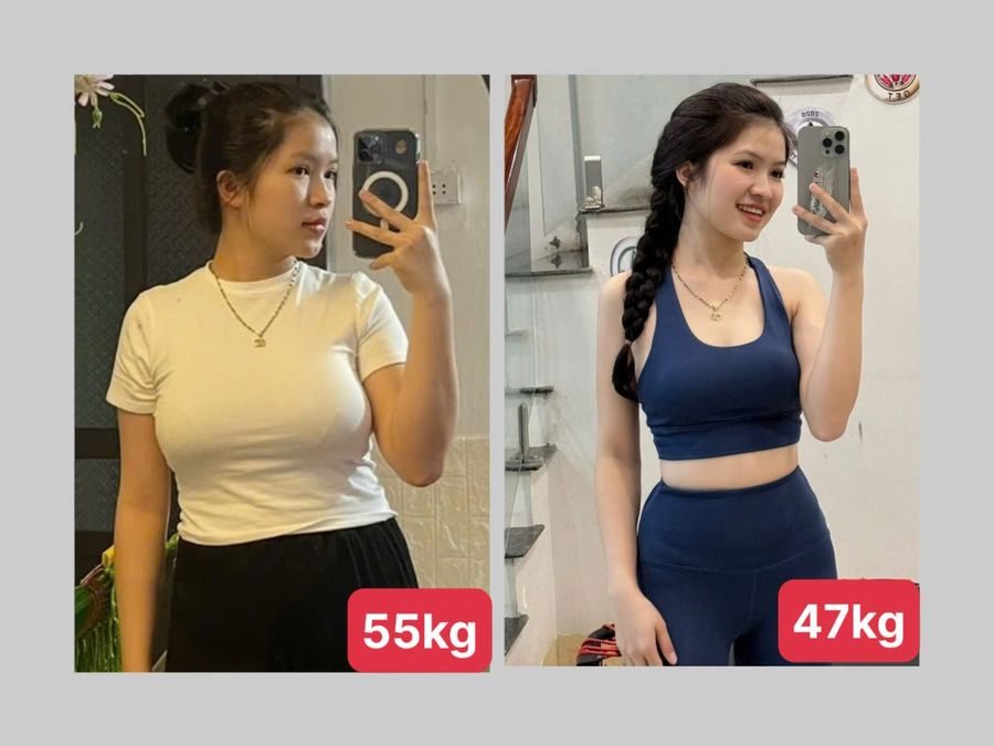 Học viên nữ HFIT giảm từ 55kg xuống 47kg